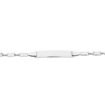 Gravurarmband Dogtag 750/18 K Weissgold 2.3mm - 14cm