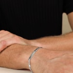 Gravurarmband Fantasie 925 Silber rhodiniert 4.1mm - 334033