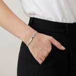 Bracelet fantaisie à graver Argent 925 rhodié 4.1mm - 334033.00-18
