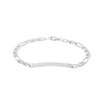 Gravurarmband Fantasie 925 Silber rhodiniert 4.6mm