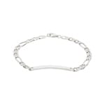 Gravurarmband Fantasie 925 Silber rhodiniert 5.1mm