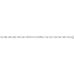 Gravurarmband Figaro 1+1 4-seitig 925 Silber rhodiniert 3.0mm - 304013