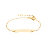 Gravurarmband Figaro 1+1 750/18 K Gelbgold 1.2mm - 13cm