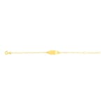 Gourmette bébé figaro 1+1 or jaune 750/18 ct 1.4mm - 13cm - L232-13