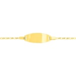 Gourmette bébé figaro 1+1 or jaune 750/18 ct 1.4mm - 13cm - L232-13