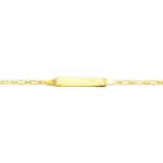 Gravurarmband Figaro 1+1 750/18 K Gelbgold 2.0mm - 14cm