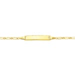 Baby Figaro Bracelet 1+1 750/18 K Yellow Gold 2.1mm - 14cm