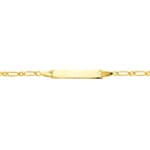 Gravurarmband Figaro 1+1 750/18 K Gelbgold 2.3mm - 14cm - 524.2BBR-14