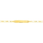 Gravurarmband Figaro 1+1 750/18 K Gelbgold 2.7mm - 14cm