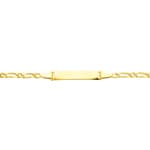 Gravurarmband Figaro 1+1 750/18 K Gelbgold 2.9mm - 14cm