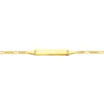 Baby Figaro Bracelet 3+1 750/18 K Yellow Gold 1.8mm - 14cm