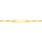 Gravurarmband Figaro 3+1 750/18 K Gelbgold 2.3mm - 14cm