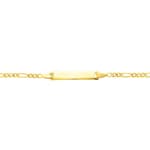 Baby Figaro Bracelet 3+1 750/18 K Yellow Gold 2.5mm - 14cm