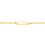 Gravurarmband Figaro 3+1 750/18 K Gelbgold 2.6mm - 14cm