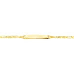 Gravurarmband Figaro 3+1 750/18 K Gelbgold 2.9mm - 14cm