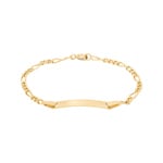 Baby Figaro Bracelet 3+1 750/18 K Yellow Gold 3.1mm - 14cm