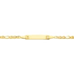 Gravurarmband Figaro 3+1 750/18 K Gelbgold 3.3mm - 14cm