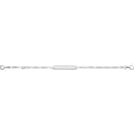 Engravable Figaro Bracelet 3+1 925 Silver rhodium-plated 2.4mm - 04039.00-15