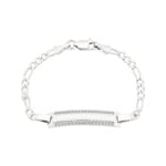 Gravurarmband Figaro 925 Silber klassisch 3.0mm - AR-925-6501