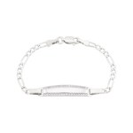 Engravable Figaro Bracelet 925 Silver oval 3.0mm - AR-925-6502