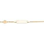 Baby Bracelet 750/18 K Yellow Gold 1.7 mm with Guardian Angel - BBE101614