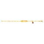 Gourmette bébé or jaune 750/18 ct 1.9 mm avec coccinelle - BBE102214