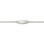 Bracelet d'identité pour enfants or gris 750/18 ct 1.9 mm