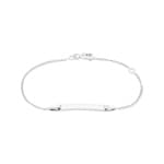 Gravurarmband Panzer 750/18 K Weissgold 1.5mm - 14cm