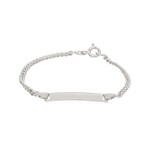 Gravurarmband Panzer 925 Silber rhodiniert 2.3mm