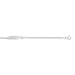 Engravable Curb Bracelet 925 Silver rhodium-plated 2.4mm