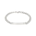 Gravurarmband Panzer 925 Silber rhodiniert 5.0mm