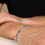 Gravurarmband Panzer 925 Silber rhodiniert 5.5mm - 304116