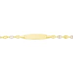 Baby Marine Bracelet 750/18 K Yellow and White Gold 3.0mm - 14cm