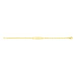 Baby Marine Bracelet 750/18 K Yellow Gold 2.5mm with Diamond 0.01ct. - 14cm - 539BBD-14