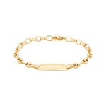 Baby Marine Bracelet Hollow 750/18 K Yellow Gold 4.0mm - 14cm