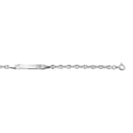 Gravurarmband Schiffsanker 925 Silber rhodiniert 3.4mm