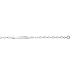 Gravurarmband Schiffsanker 925 Silber rhodiniert 3.4mm