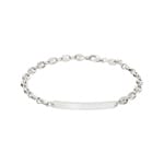 Bracelet maill marine à graver Argent 925 rhodié 4.6mm