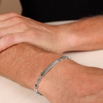 Bracelet maill marine à graver Argent 925 rhodié 4.6mm - 304053