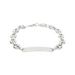 Bracelet maill marine à graver Argent 925 rhodié 7.5mm