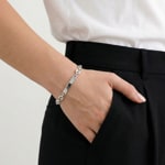 Bracelet maill marine à graver Argent 925 rhodié 7.5mm - 314103.00-19