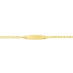 Gourmette bébé marine or jaune 750/18 ct 2.5mm - 14cm