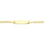 Gourmette bébé marine or jaune 750/18 ct 3.3mm - 14cm