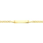 Gourmette bébé marine or jaune 750/18 ct 3.3mm - 14cm