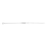 Gravurarmband Stäbchenpanzer 750/18 K Weissgold 2.1mm - 13cm - L227GR-13