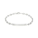 Bracelet maill marine à graver Argent 925 rhodié 3.6mm
