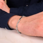 Bracelet maill marine à graver Argent 925 rhodié 4.9mm - 304055