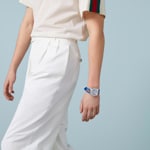 Gucci Dive L Automatic Blau / Orange - YA136352