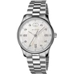 Gucci G-Timeless Diamonds Perlmutt 29mm