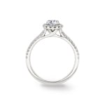 Bague diamant halo or gris 750/18 ct 0.85 ct G/si - RI-6445-02-WG